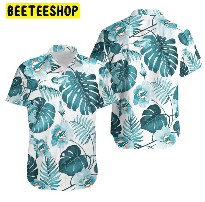 NFL Miami Dolphins  Tropical Flower Summer Hawaiian Shirt