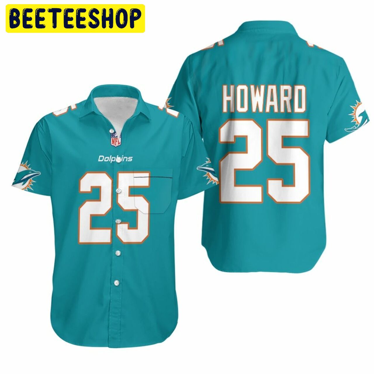 NFL Miami Dolphins Xavien Howard 25 American Football 01 Hawaiian Shirt