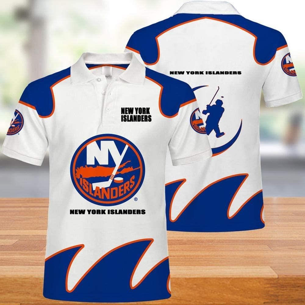 NHL New Yorkislanders 3d Print Casual Summer Short Top Branding Trends 3D Polo Shirt