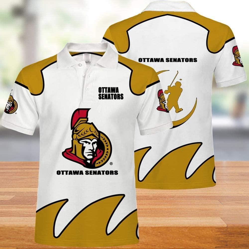 NHL Ottawa Senators 3d Print Casual Summer Short Top Branding Trends 3D Polo Shirt