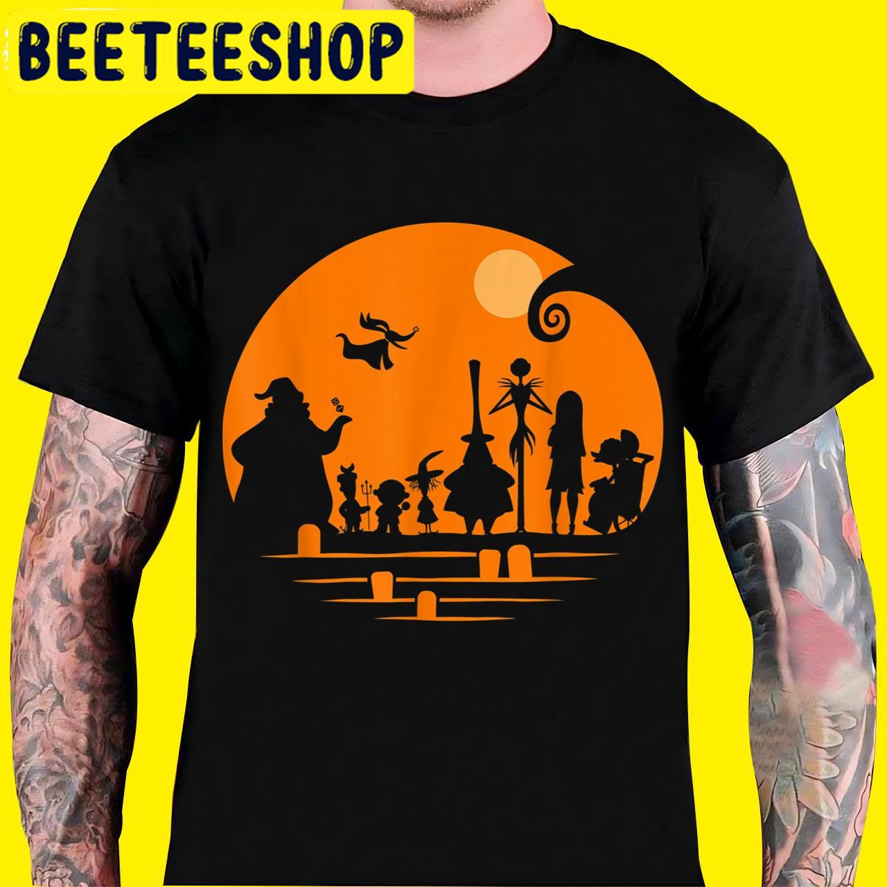 Nightmare Before Christmas Silhouette Halloween Trending Unisex T-Shirt