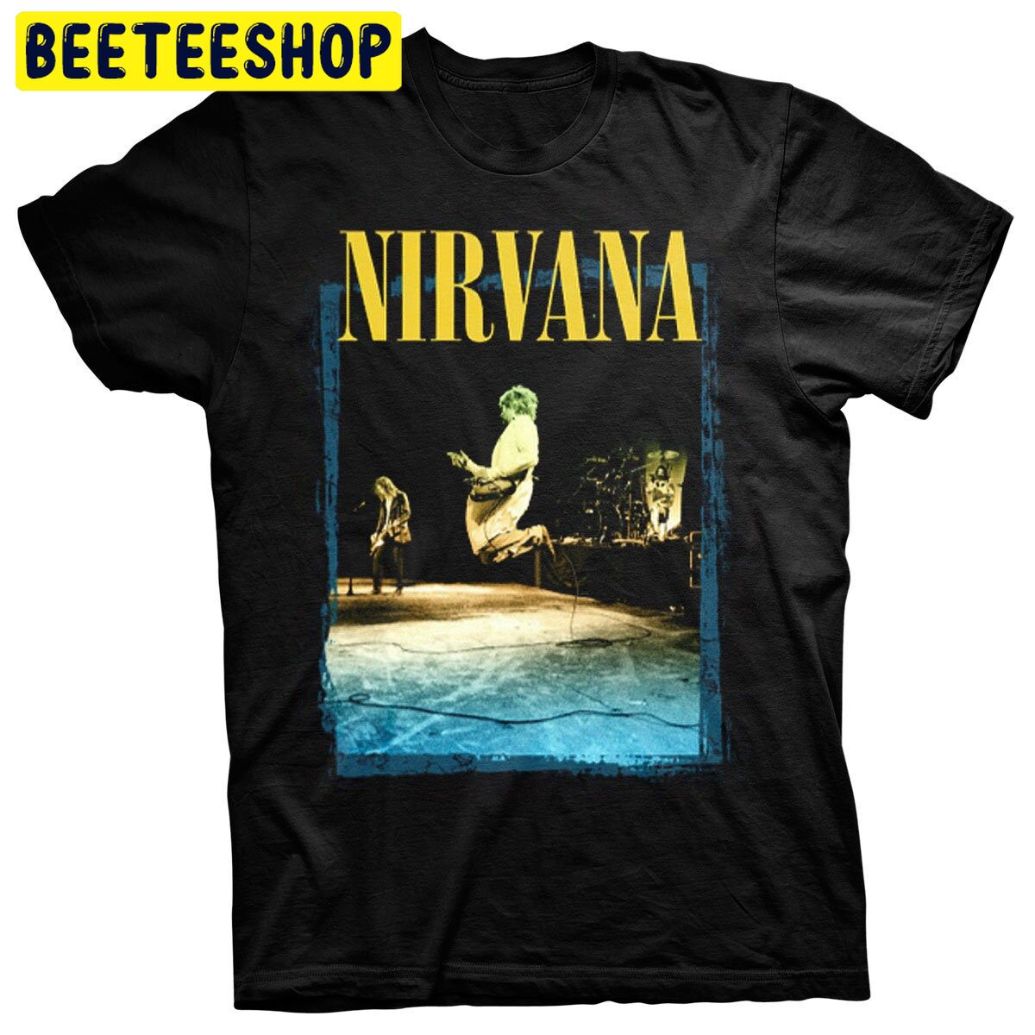 Nirvana Guitar Leap Kurt Cobain In Utero Rock Trending Unisex Shirt