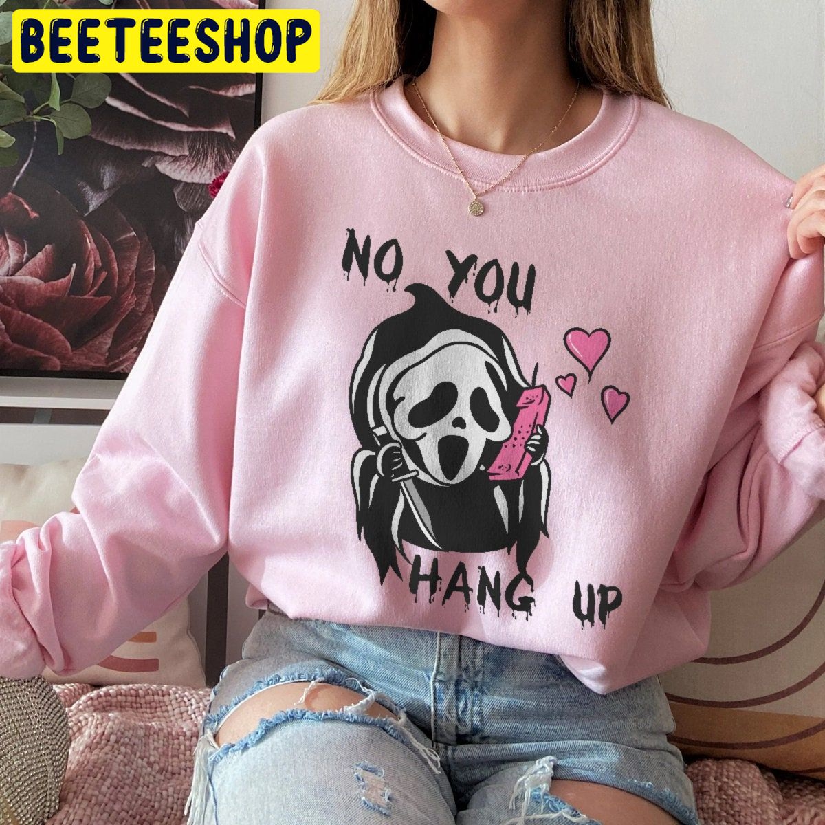 No You Hang Up Kawaii Halloween Ghostface Trending Unisex Shirt ...