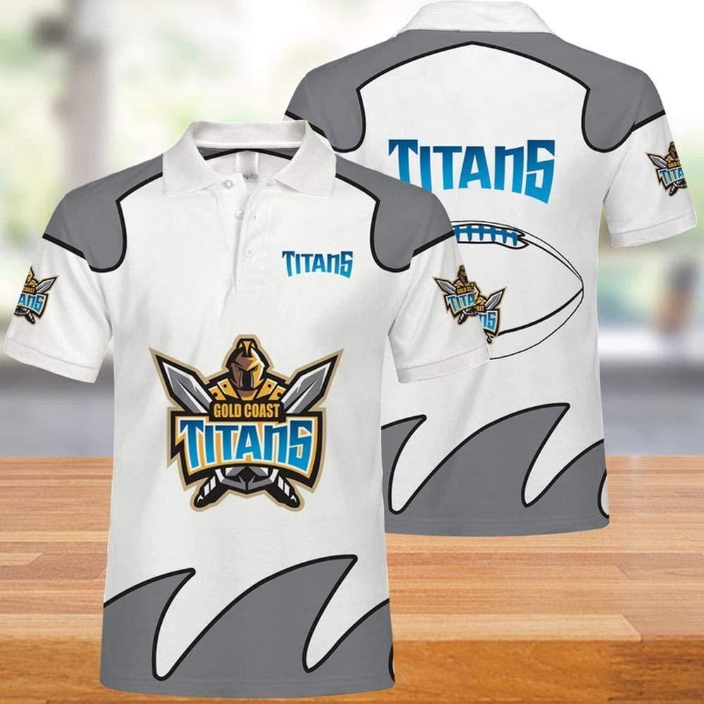 NRL Gold Coast Titans 3d Print Casual Summer Short Top Branding Trends 3D Polo Shirt