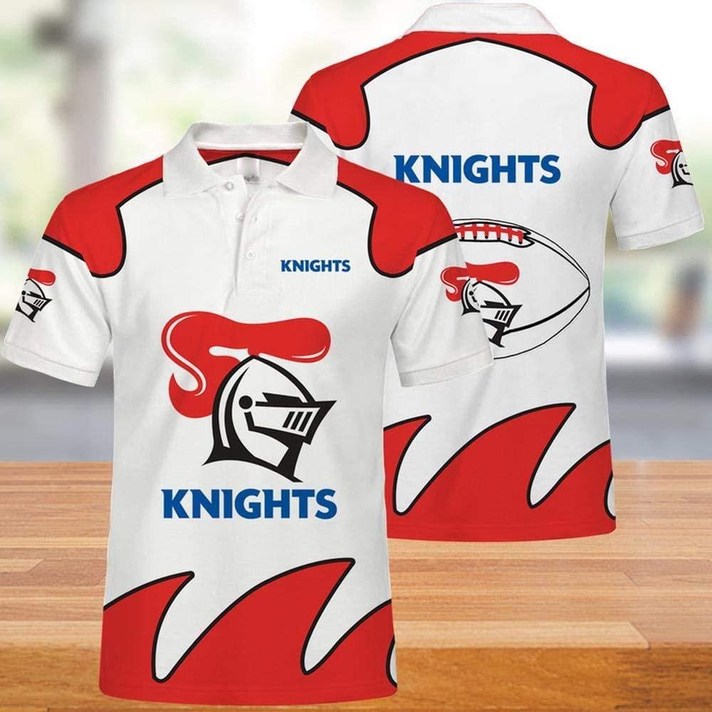 NRL Newcastle Knights 3d Print Casual Summer Short Top Branding Trends 3D Polo Shirt