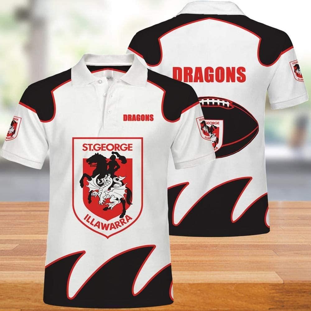 NRL St Georgeillawarra Dragons 3d Print Casual Summer Short Top Branding Trends 3D Polo Shirt