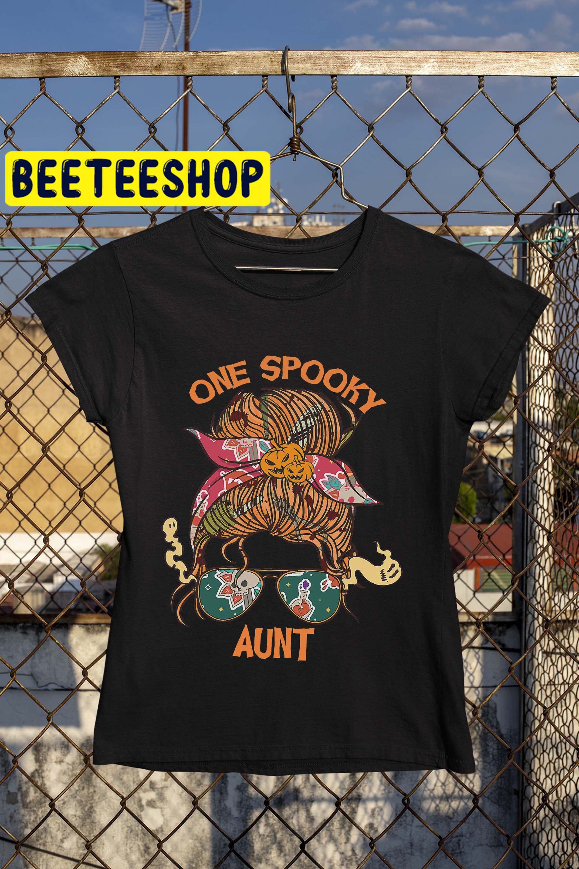 One Spooky Aunt Bandana Halloween Trending Unisex Shirt