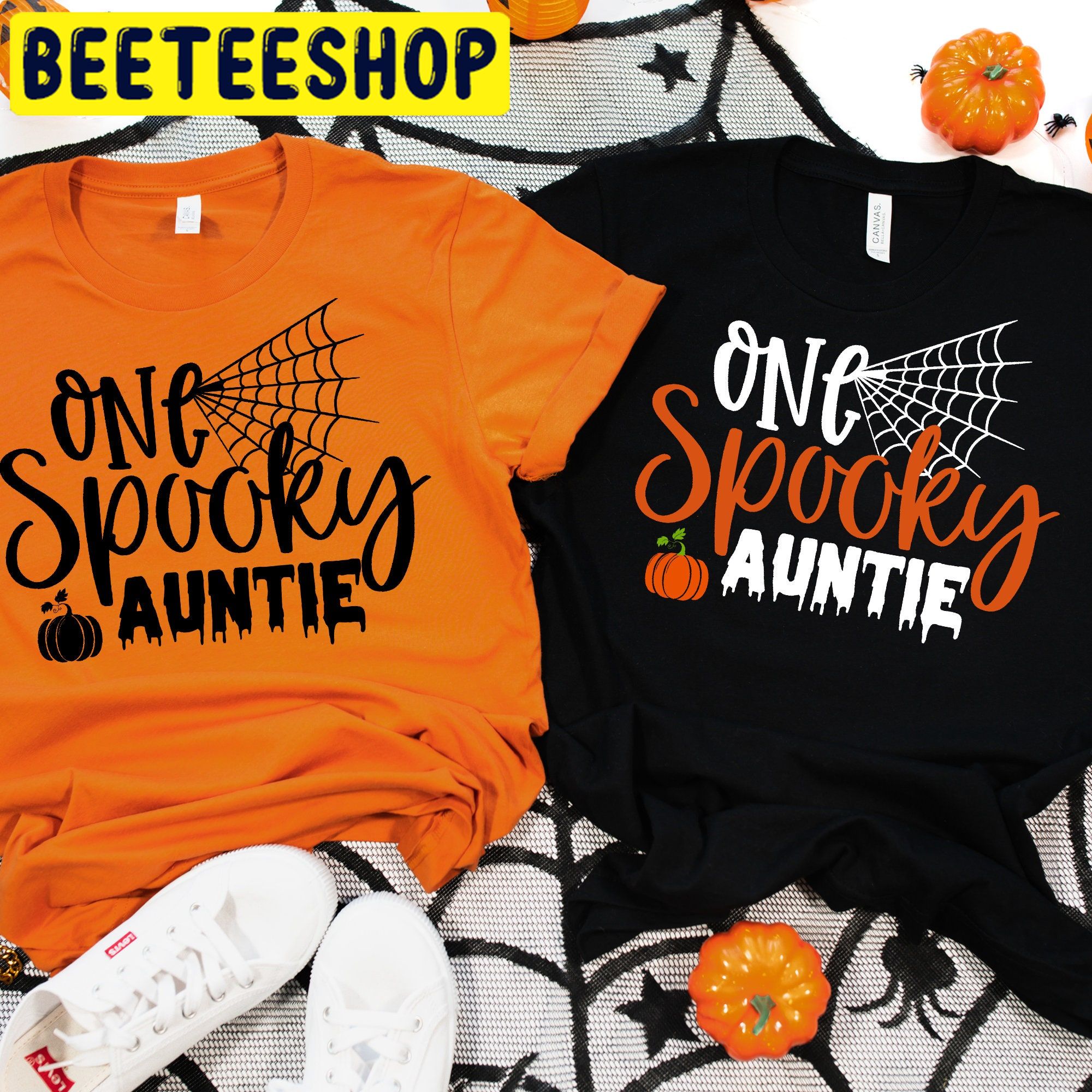 One Spooky Auntie Art Halloween Trending Unisex Shirt