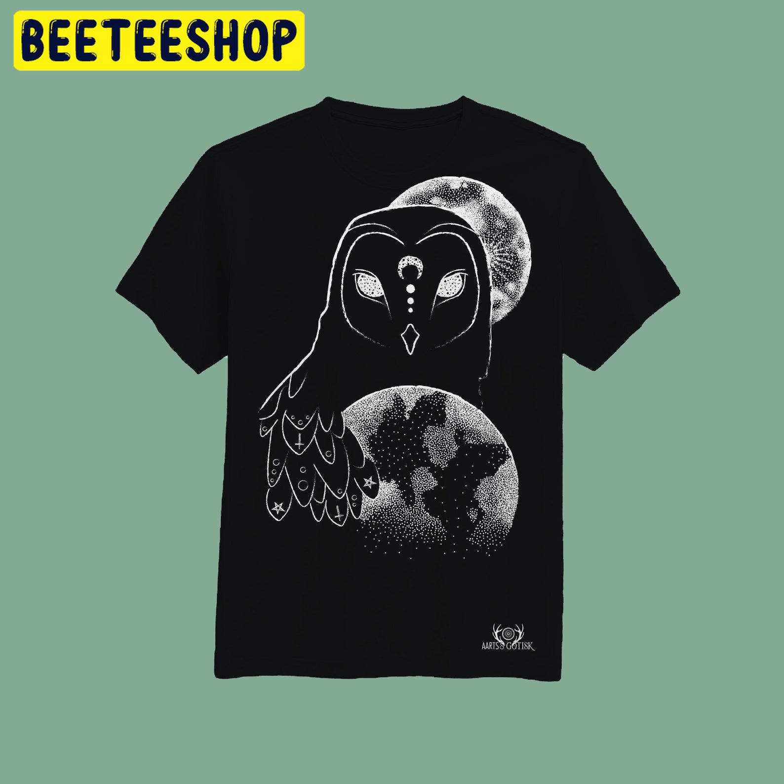 Owl And Planets Illustration Trending Unisex Shirt