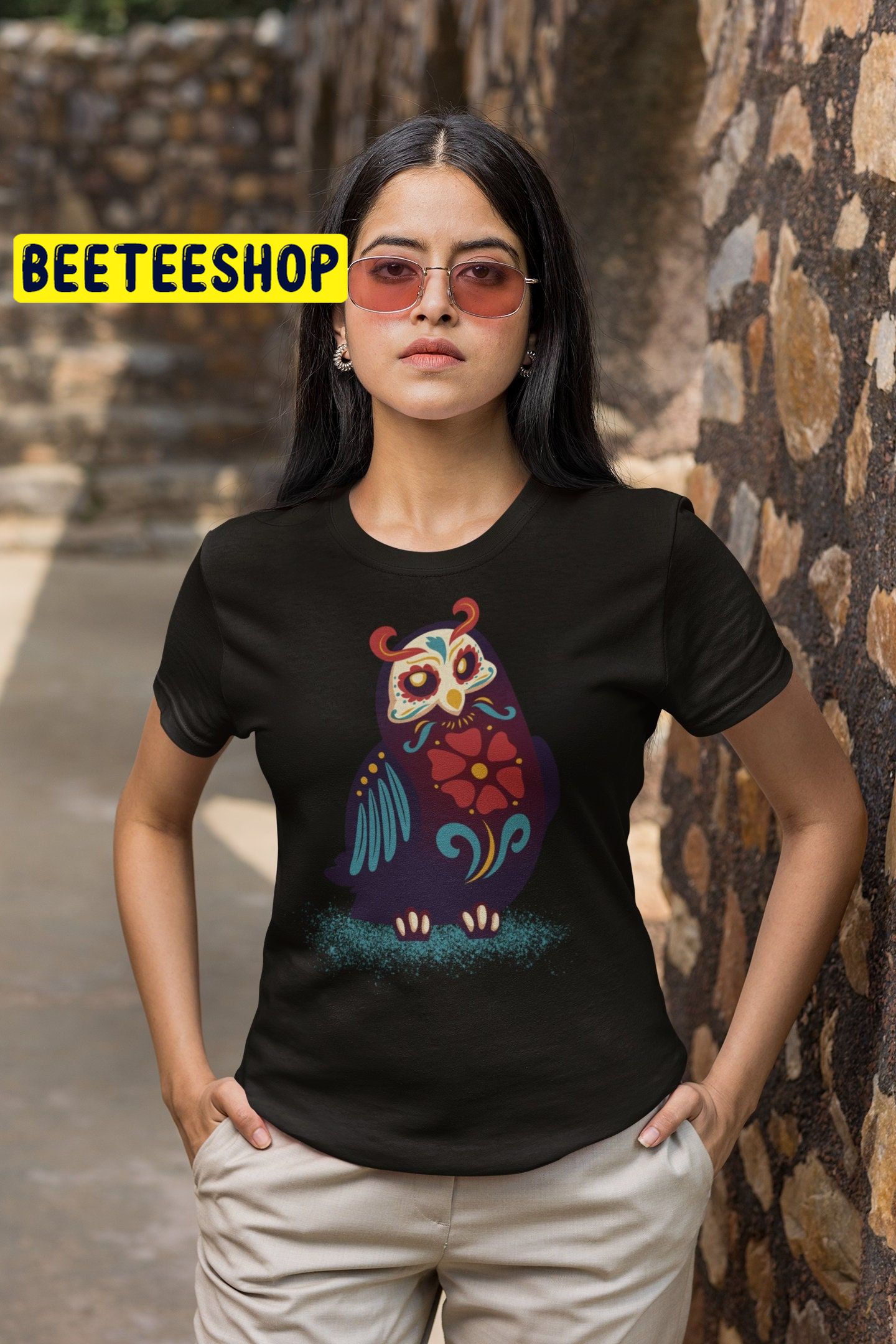 Owl Shirt Dia De Los Muertos Halloween Party Trending Unisex Shirt