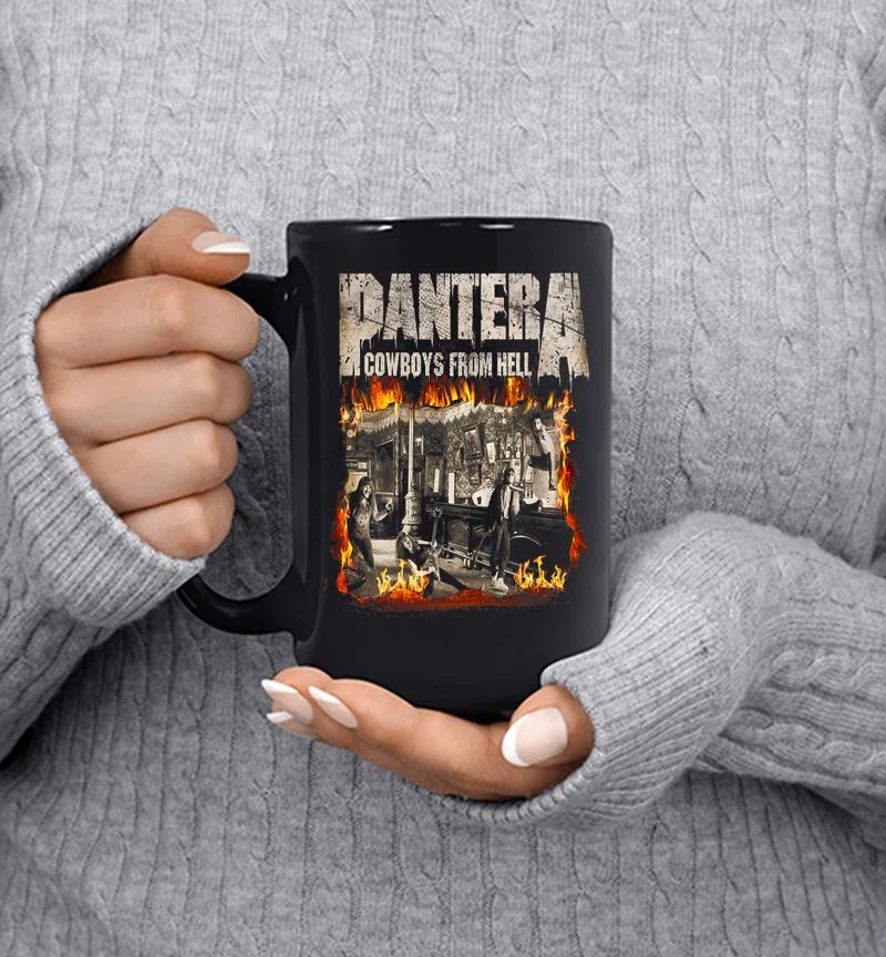 Pantera Official Cowboys From Hell Cover Fire Premium Mug