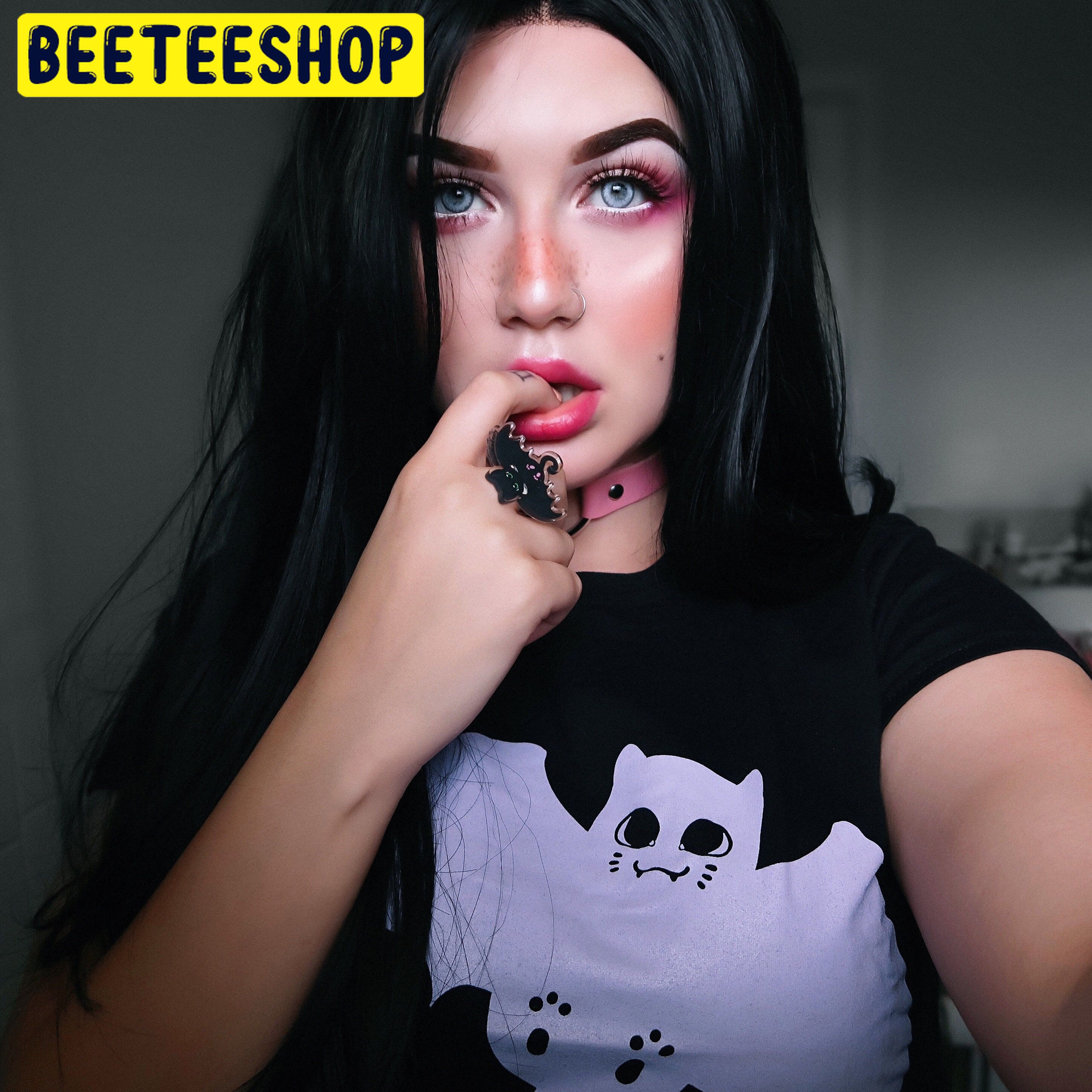 Pastel Goth Bat Cat Lilac Gothic Trending Unisex Shirt