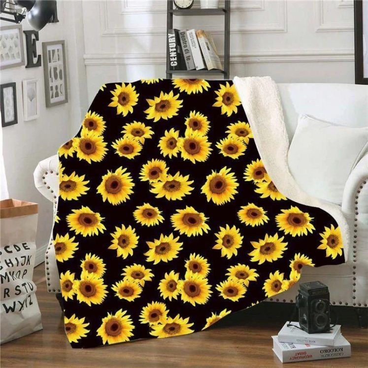 Pattern Sunflower Comfy Sofa Throw Blanket