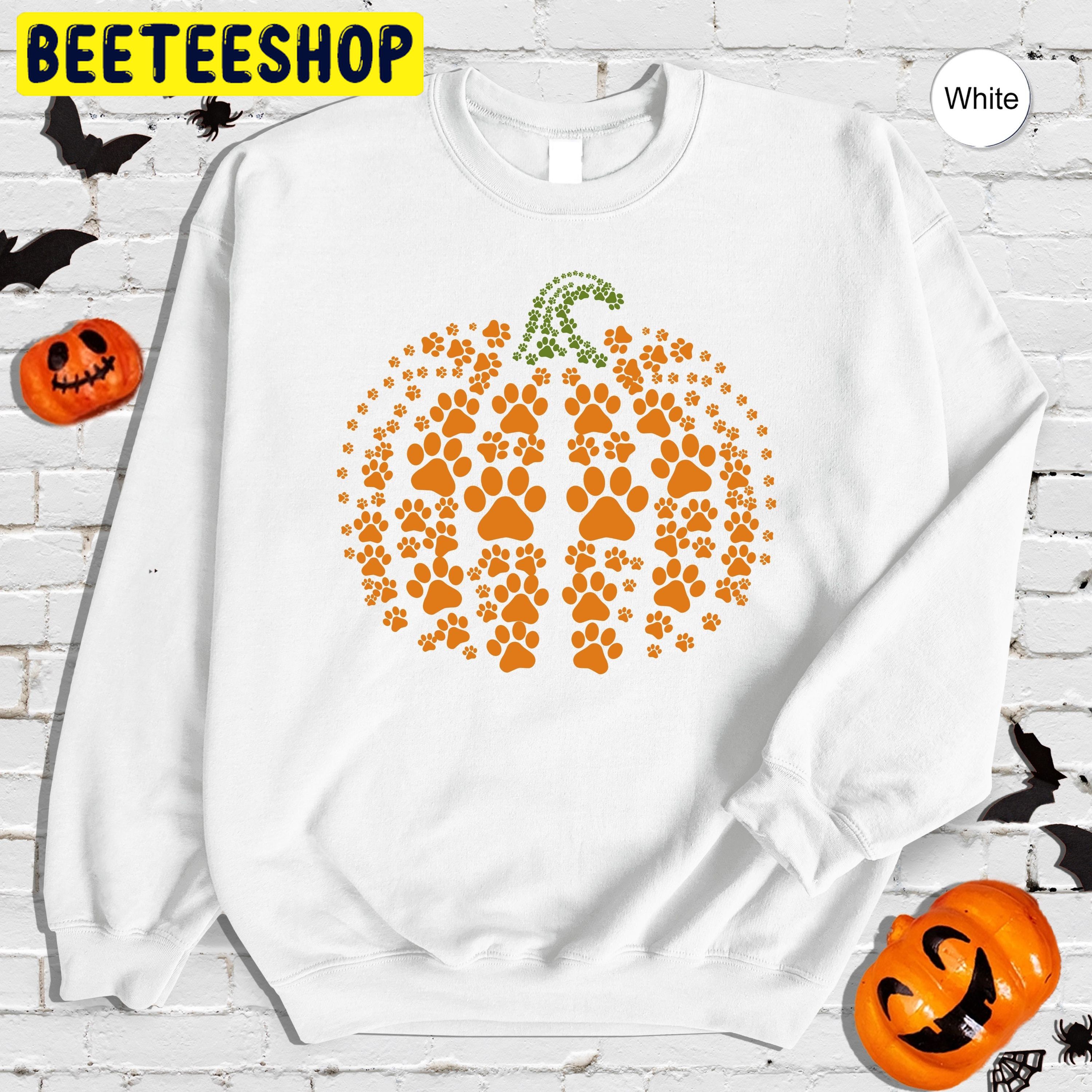 Paw Pumpkin Halloween Christmas Trending Unisex Shirt