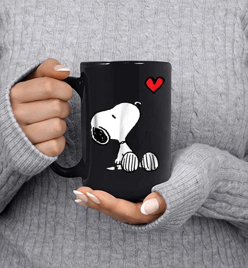 Peanuts Heart Sitting Snoopy Mug