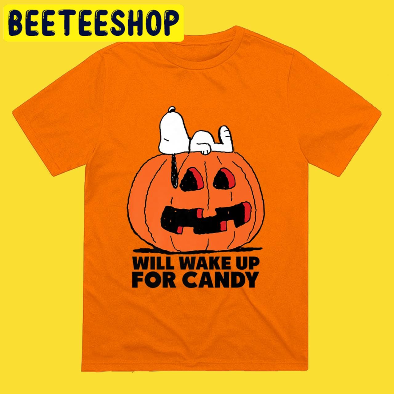 Peanuts Snoopy Wake For Candy Halloween Trending Unisex T-Shirt