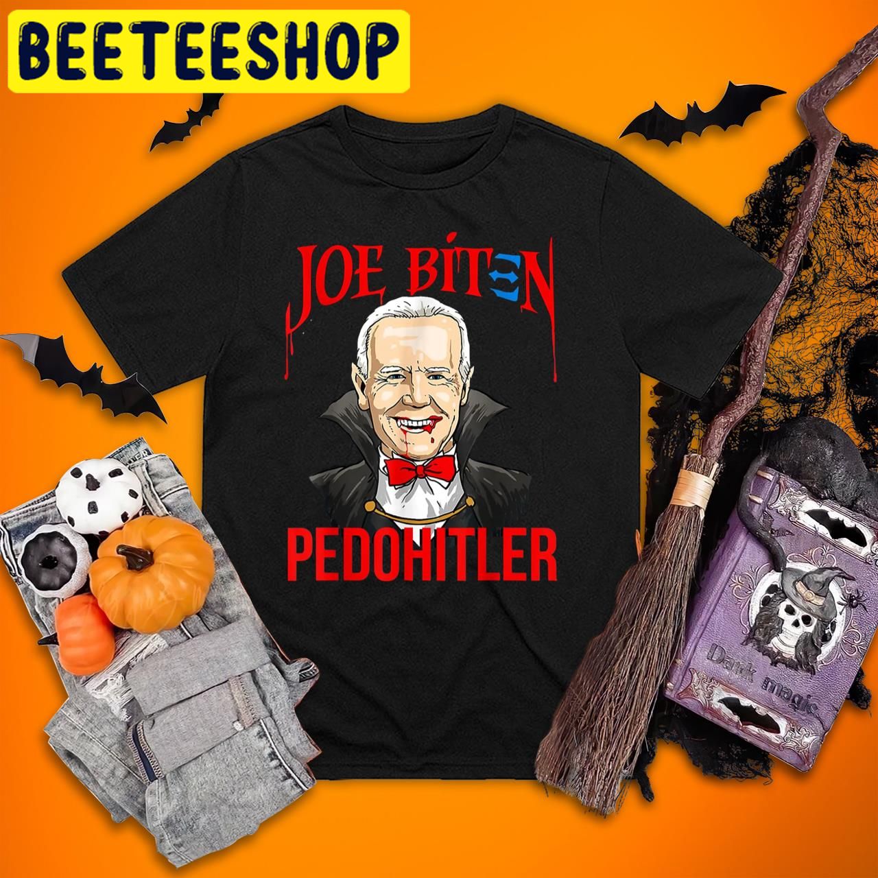 PedoHitler Funny Joe Biden Anti Joe Biden Joe Biden Halloween Trending Unisex T-Shirt