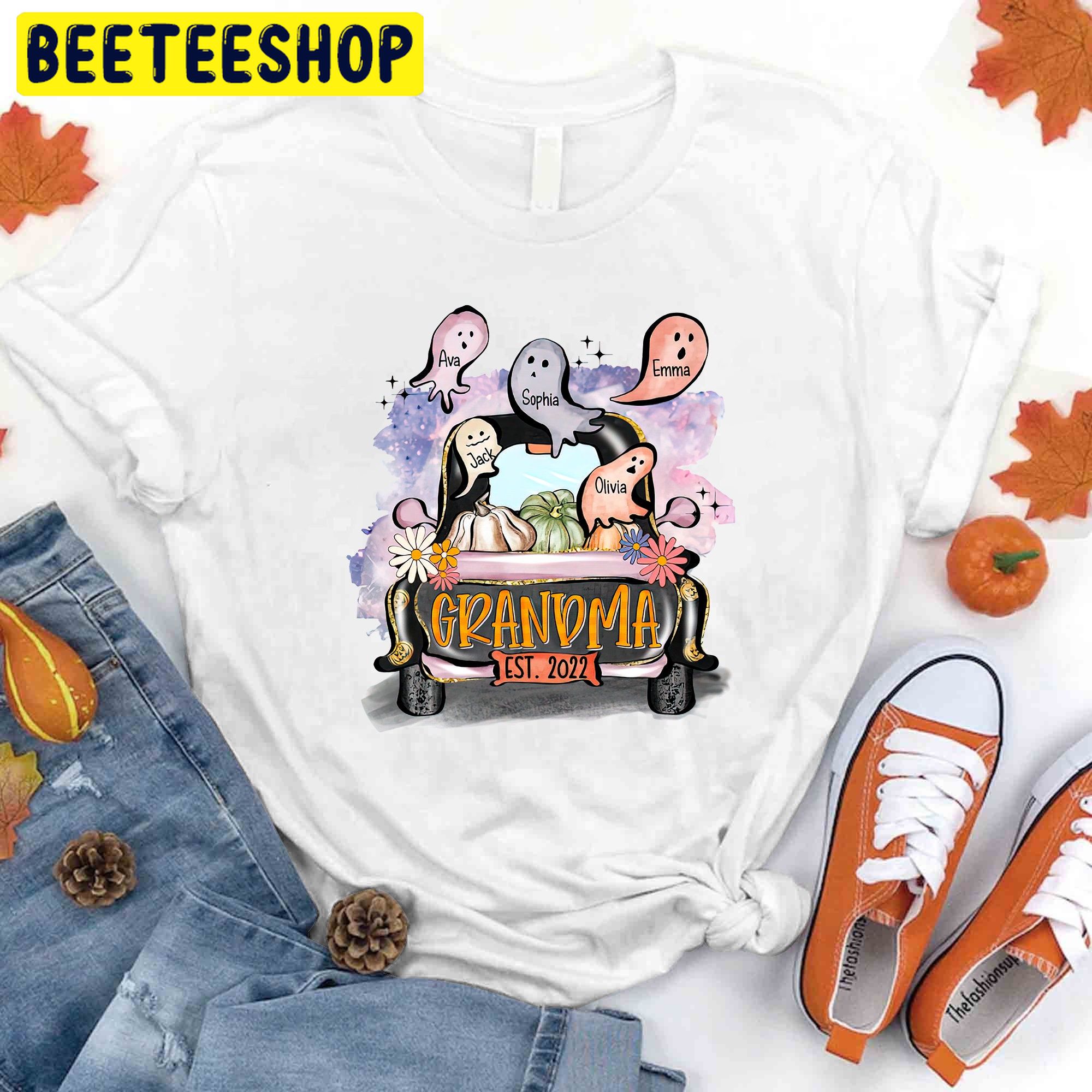 Personalized  Grandma Truck Pumpkin Boo Halloween Trending Unisex Shirt