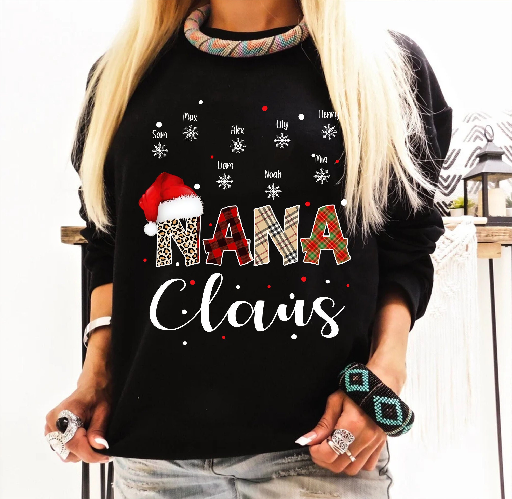 Personalized Nana Claus Christmas Sweatshirt