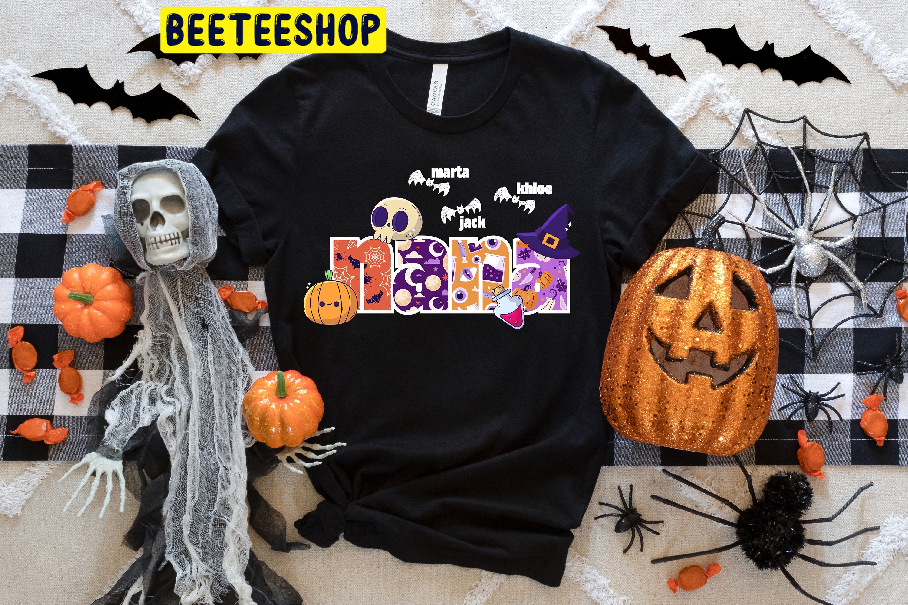 Personalized Nana Halloween Custom Nickname Nana Mimi Tee For Autumn Trending Unisex Shirt