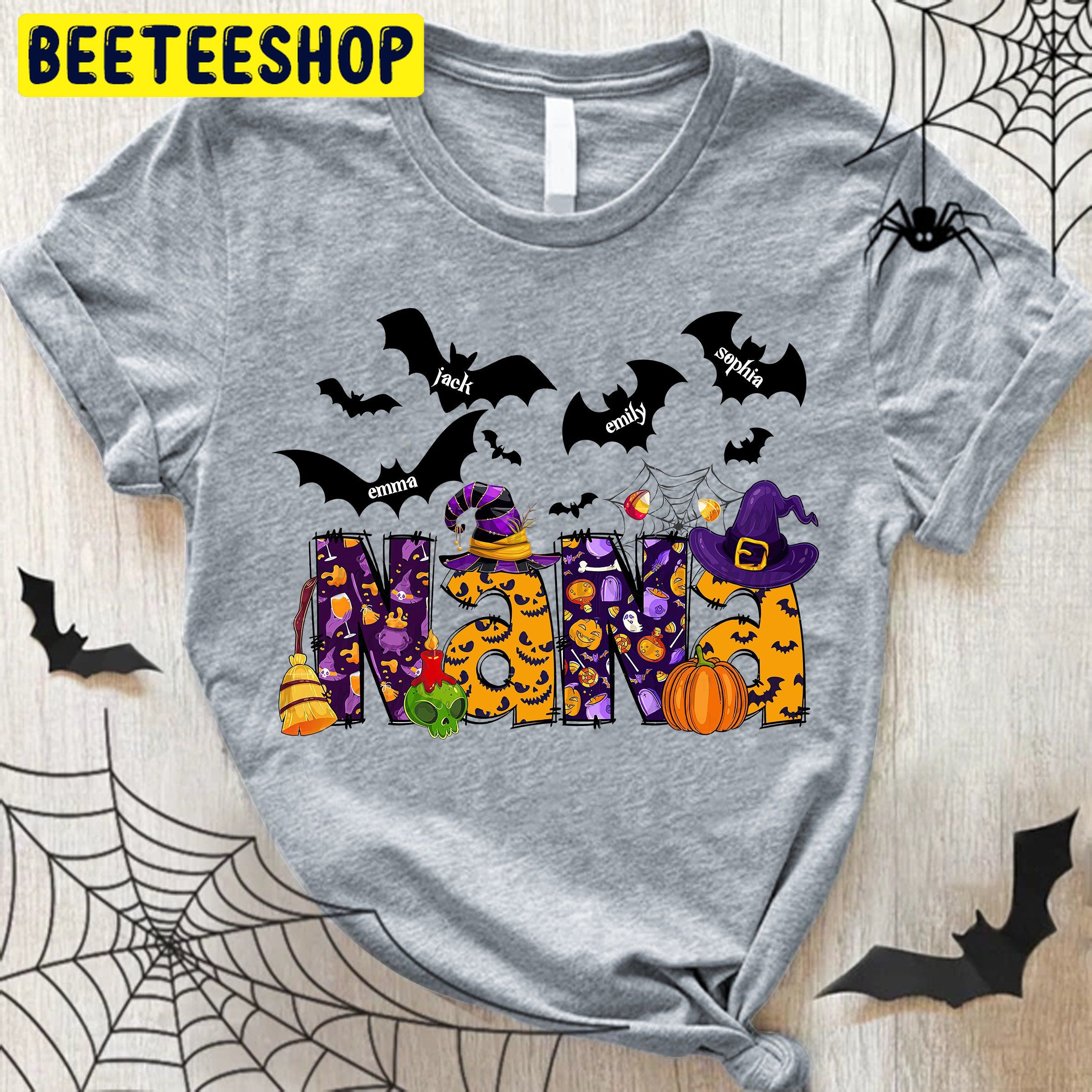 Personalized Nana Halloween Grandma Mimi Nana Mom Trending Unisex Shirt