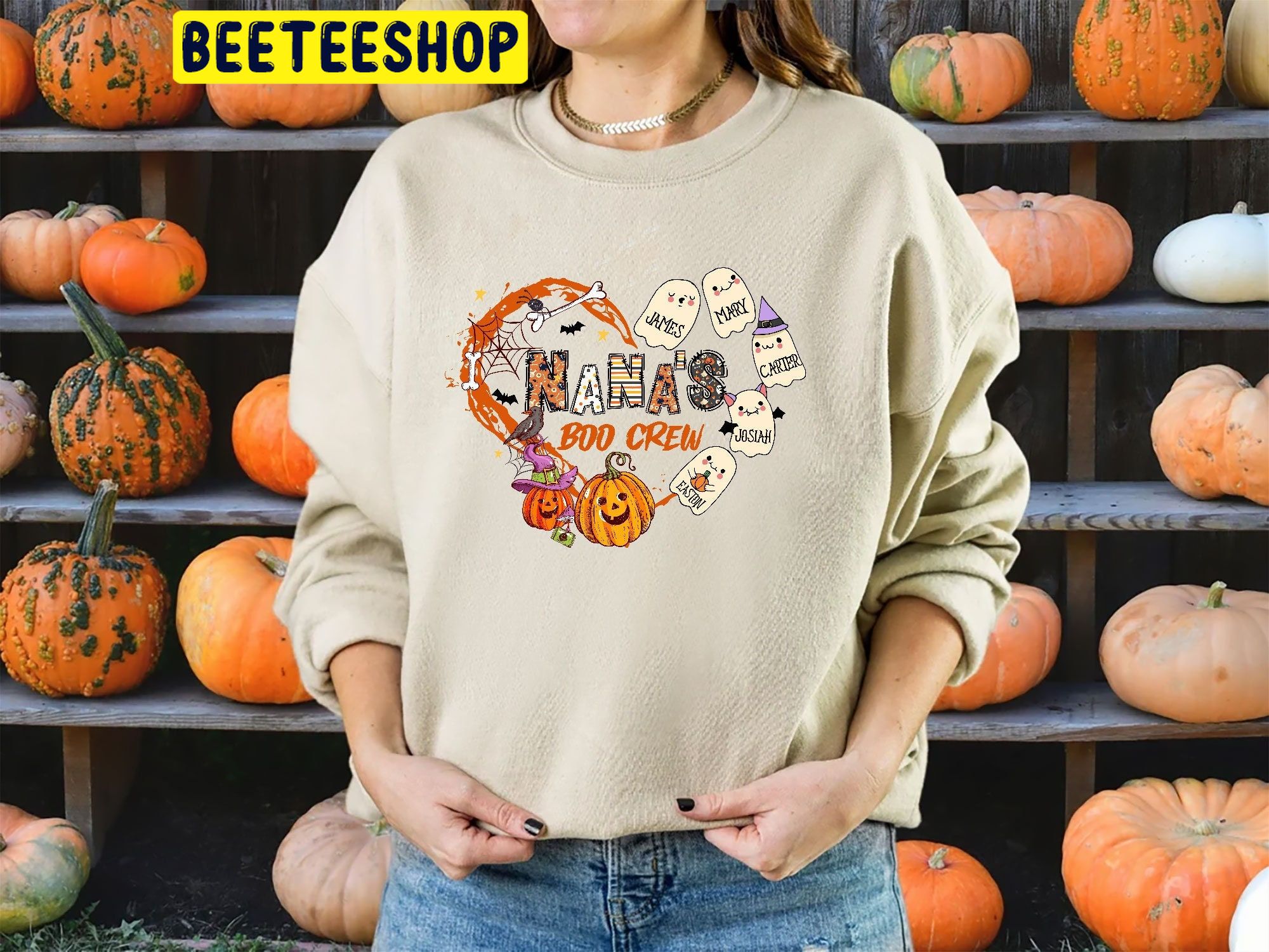 Personalized Nana’s Boo Crew Halloween Grandma Trending Unisex Shirt