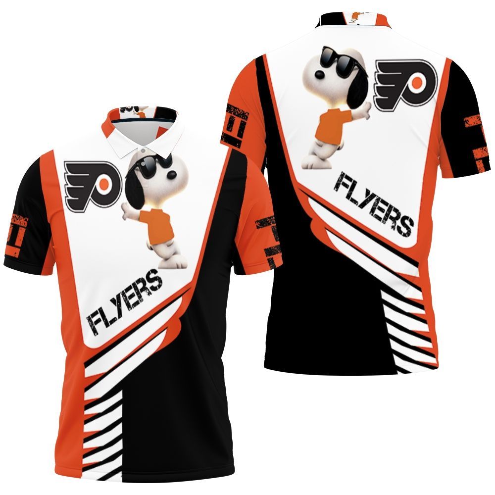 Philadelphia Flyers Snoopy For Fans 3D All Over Print Polo Shirt