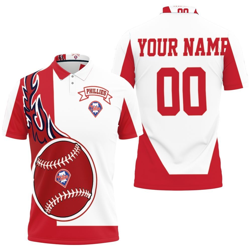 Philadelphia Phillies Personalized 3D All Over Print Polo Shirt