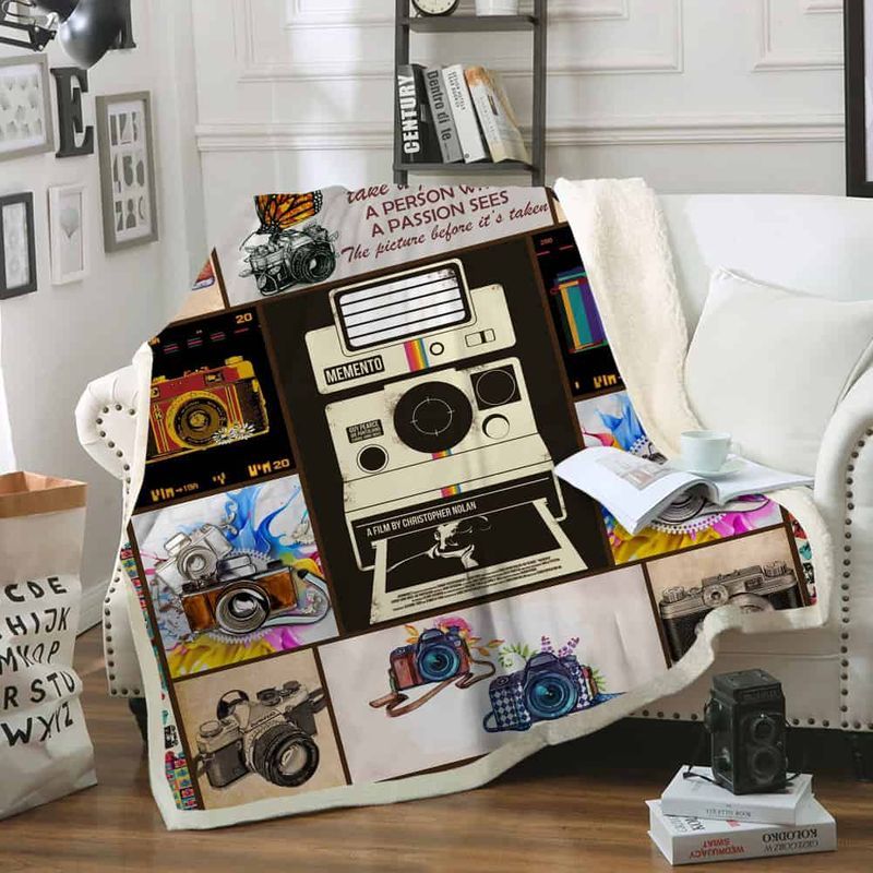 Photography Lover Camera Comfy Sofa Throw Blanket