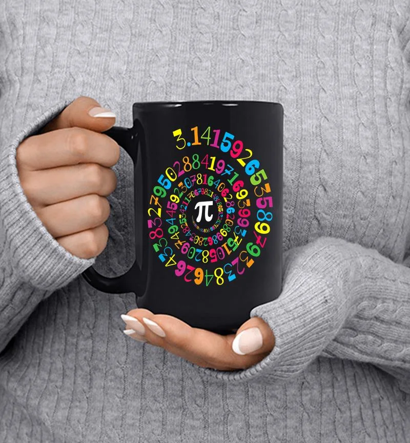 Pi Spiral Novelty Math Geek 3.14 Pi Day Mug