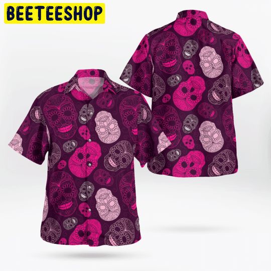 Pink Skull Trending Hawaiian Shirt