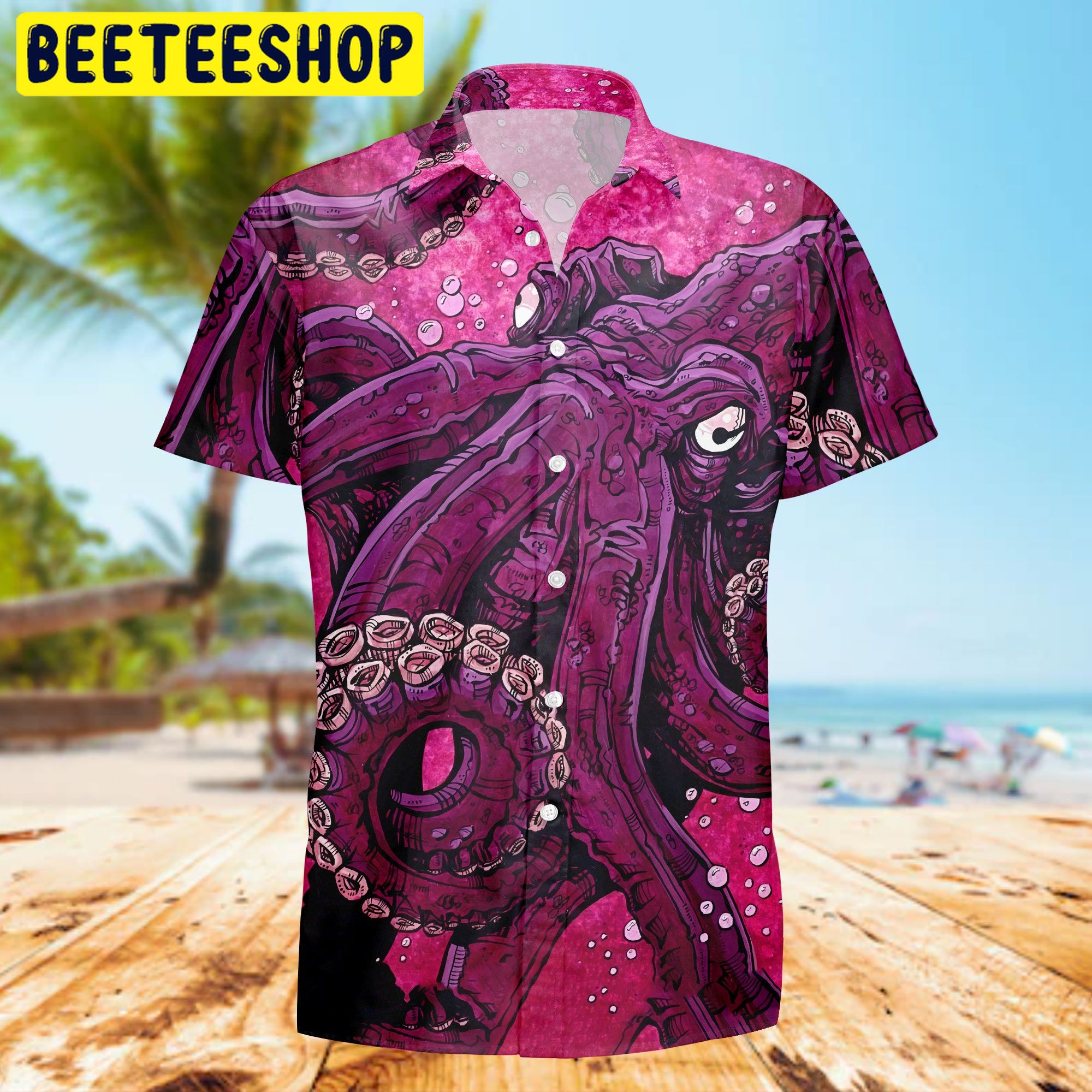 Pinky Octopus Hawai Trending Hawaiian Shirt