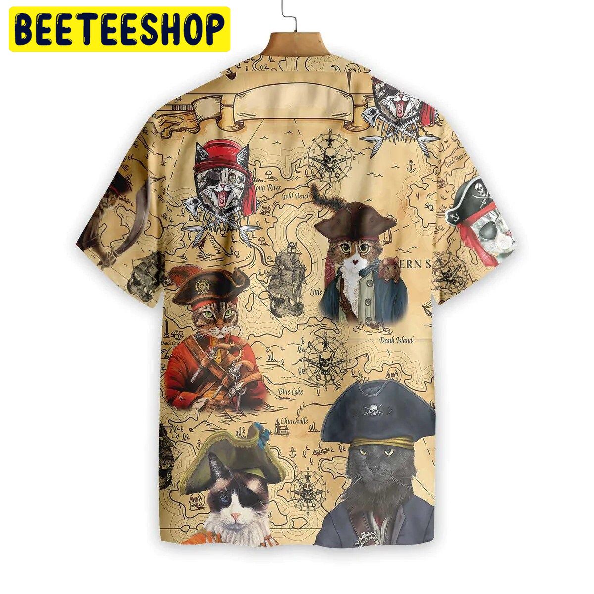 Pirate Cat Trending Hawaiian Shirt - Beeteeshop