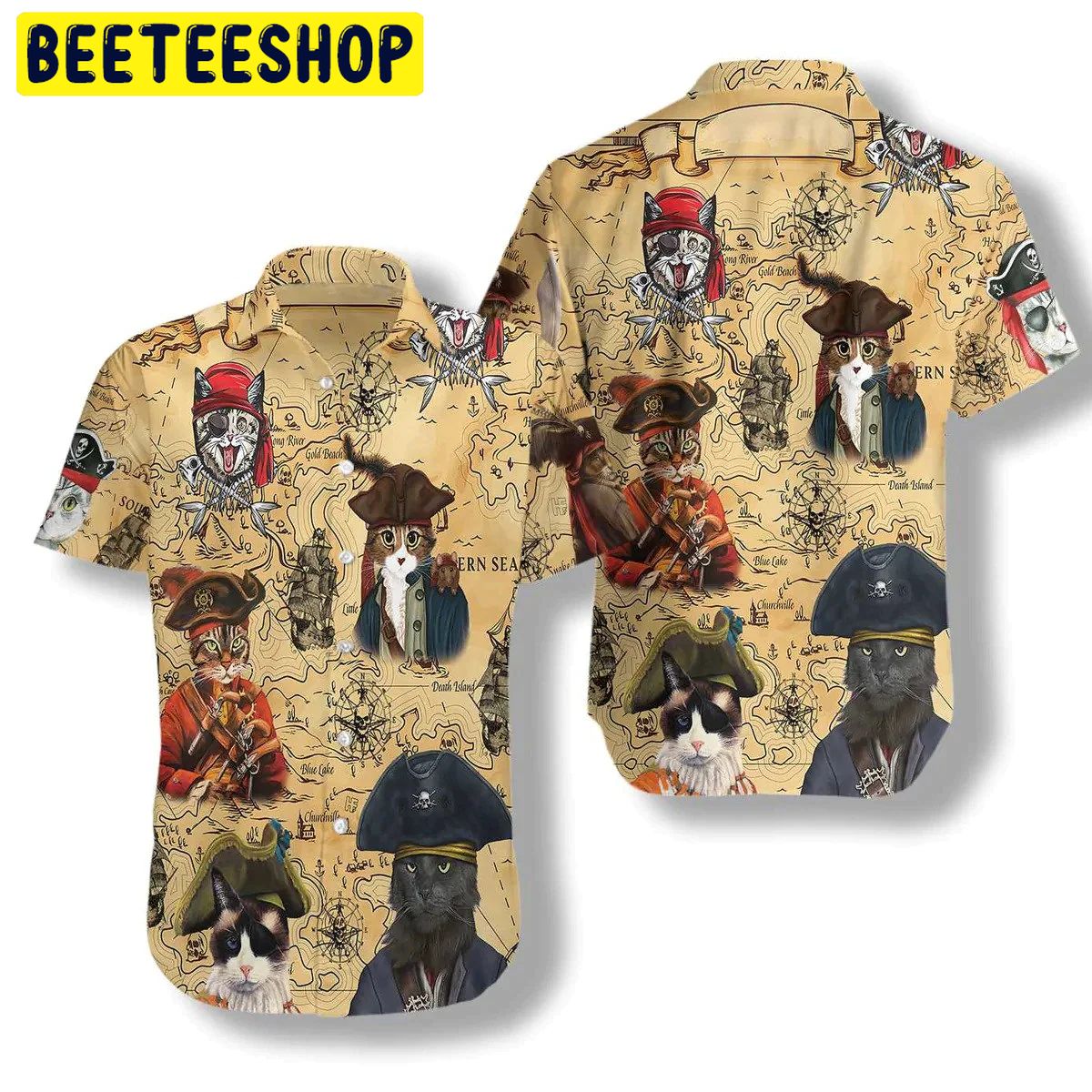 Pirate Cat Trending Hawaiian Shirt