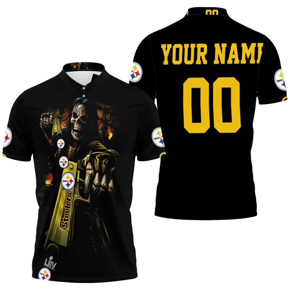 Pittsburgh Steelers Death God Hold For Fans Personalized 3D All Over Print Polo Shirt