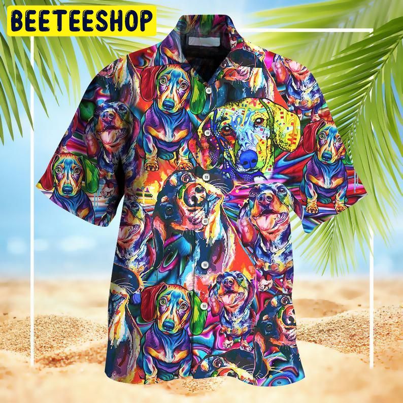 Pop Art Dachshund Trending Hawaiian Shirt