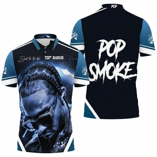 Pop Smoke 2020 Shooting Star Meet The Woo Toon Rap Hip Hop Style Album 3D All Over Print Polo Shirt