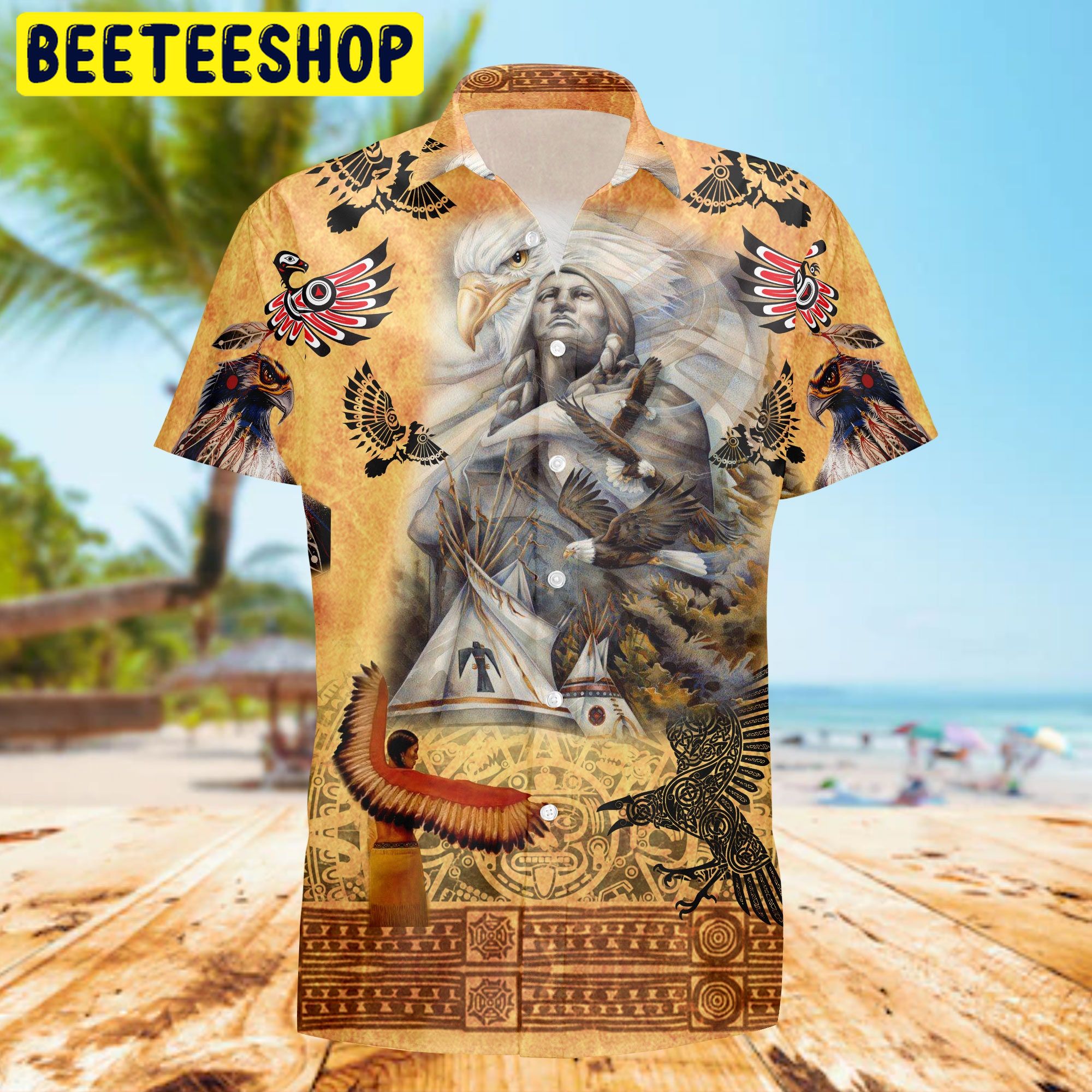 Power Of Native American Eagle Trending Hawaiian Shirt