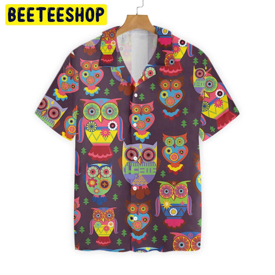 Premium Owl Pattern Trending Hawaiian Shirt