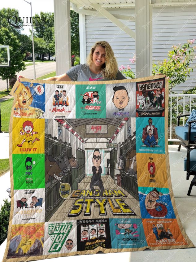 Psy Albums Quilt Blanket