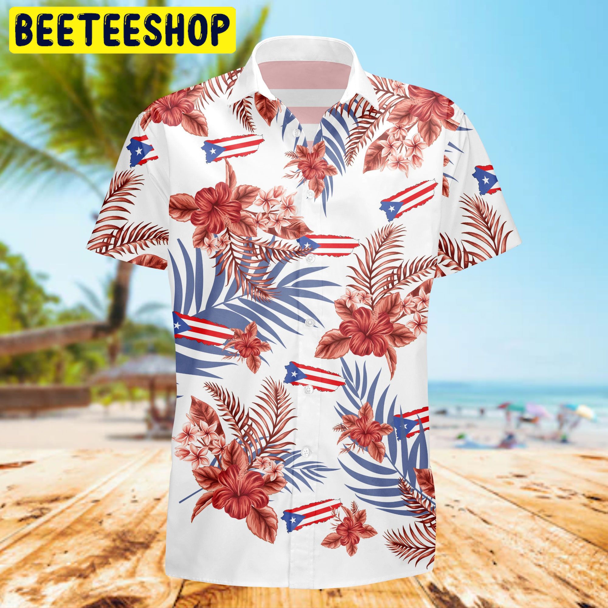 Puerto Rico Vintage American Trending Hawaiian Shirt