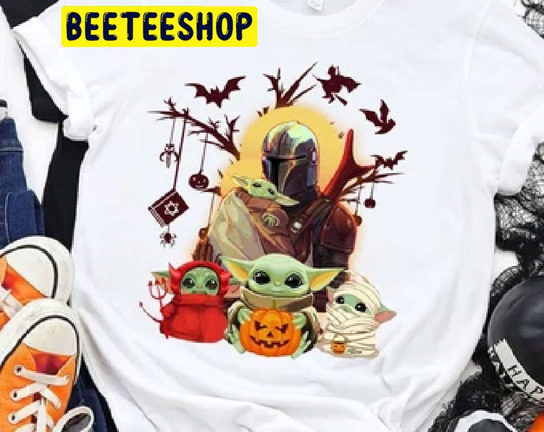 Pumpkin And Baby Yoda Not So Scary HalloweenTrending Unisex Shirt