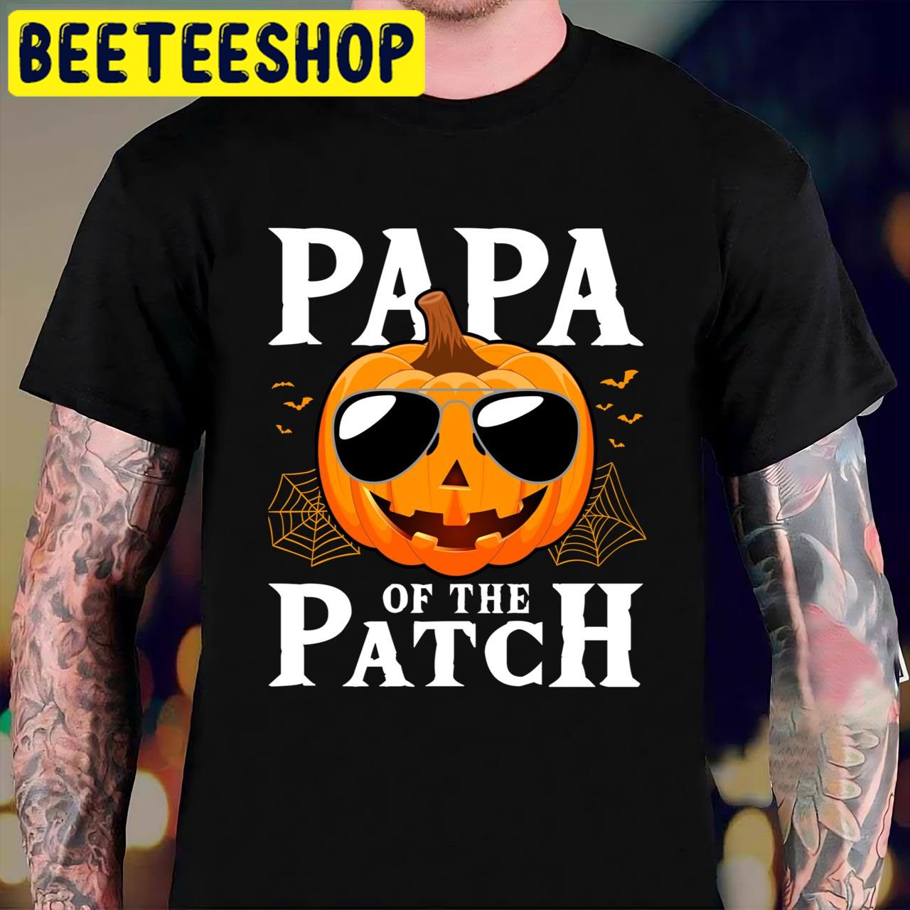 Pumpkin Papa Of The Patch Single Dad Halloween Trending Unisex T-Shirt