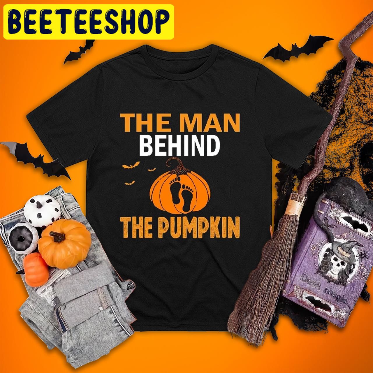 Pumpkin TThe Man Behind Two Footprints Great Pumpkin Halloween Trending Unisex T-Shirt