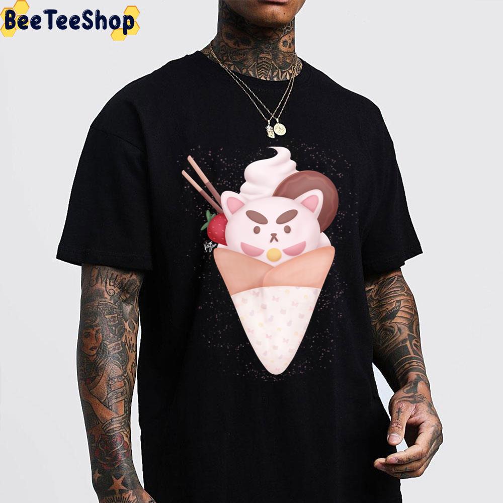 Puppycat Ice Cream Crepe Trending Unisex T-Shirt