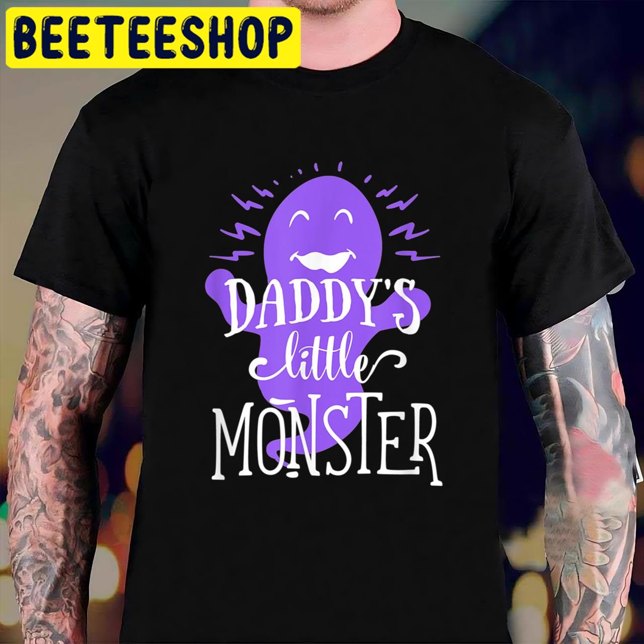 Purple Little Monster Single Dad Halloween Trending Unisex T-Shirt