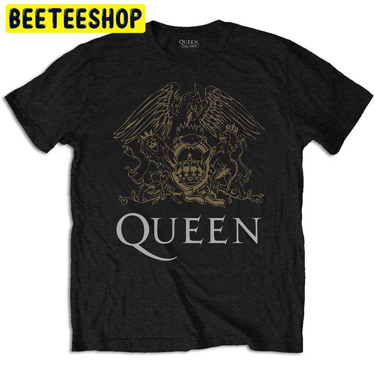 Queen Gold Crest Logo Freddie Mercury Trending Unisex Shirt