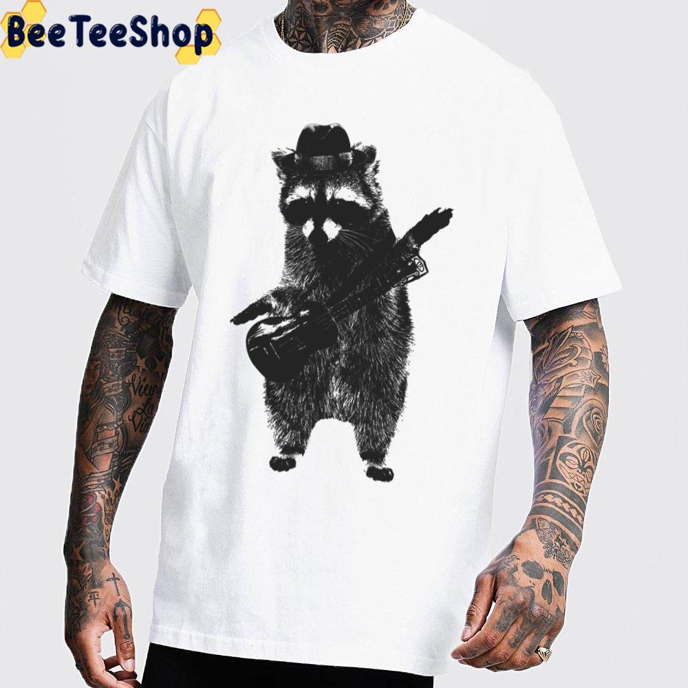 Raccoon Wielding Ukulele Trending Unisex T-Shirt