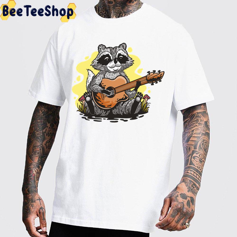 Raccoon With Guitar Trending Unisex T-Shirt