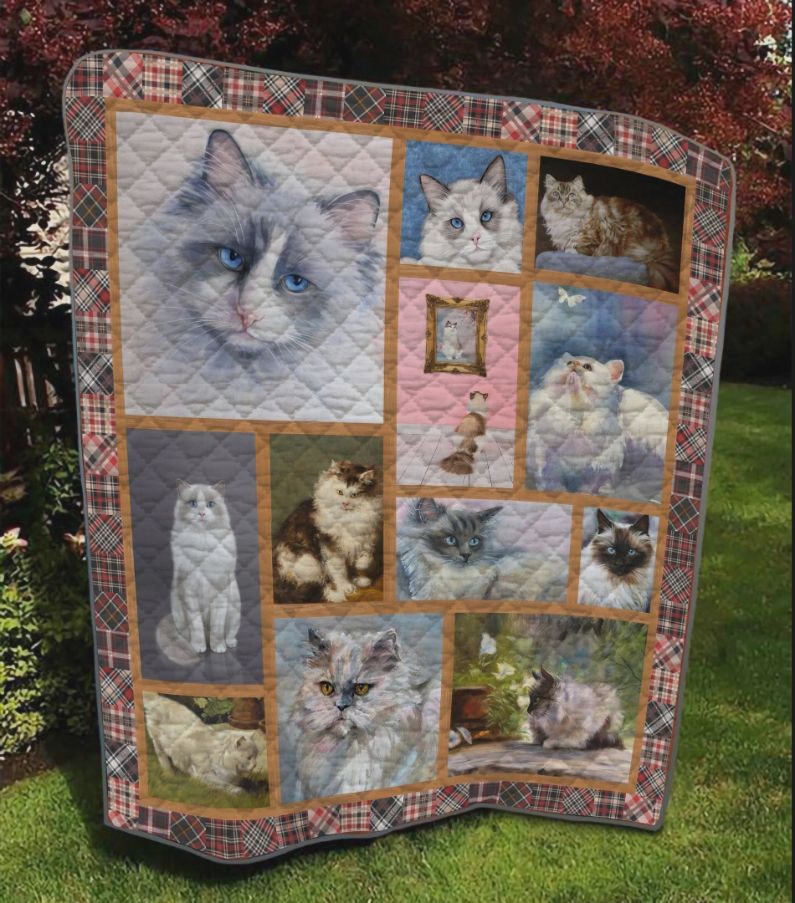 Ragdoll Cat Quilt Blanket Great Customized Gifts For Birthday Christmas Thanksgiving